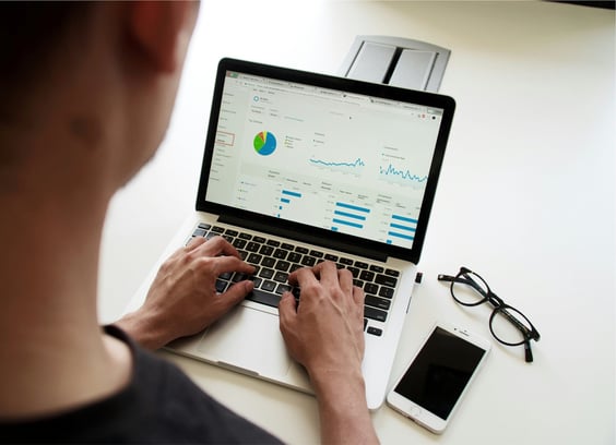 Marketing Research Analytics Graph showing data-driven insights