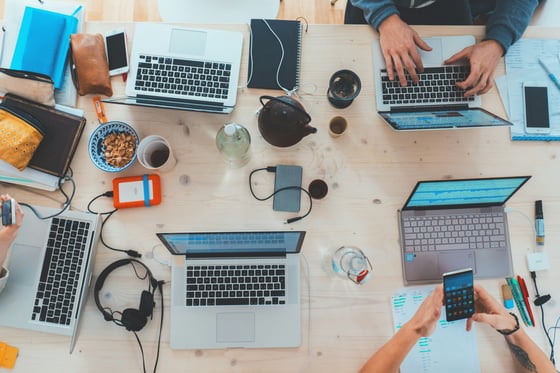 Group of people in a digital strategy workshop